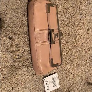 Nude lamb clutch NWT